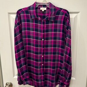 Plaid check shirt, ladies size large